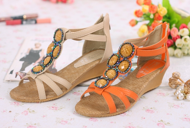 Bohemian Style Rhinestone Embellished Sandals On Luulla 4020