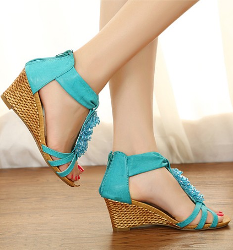 Bohemian Style Wedge Heels Sandals Shoes on Luulla